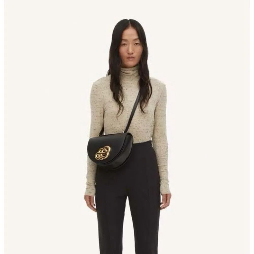 BY MALENE BIRGER Nilah Roll Neck Top Size L in Oyster Gray